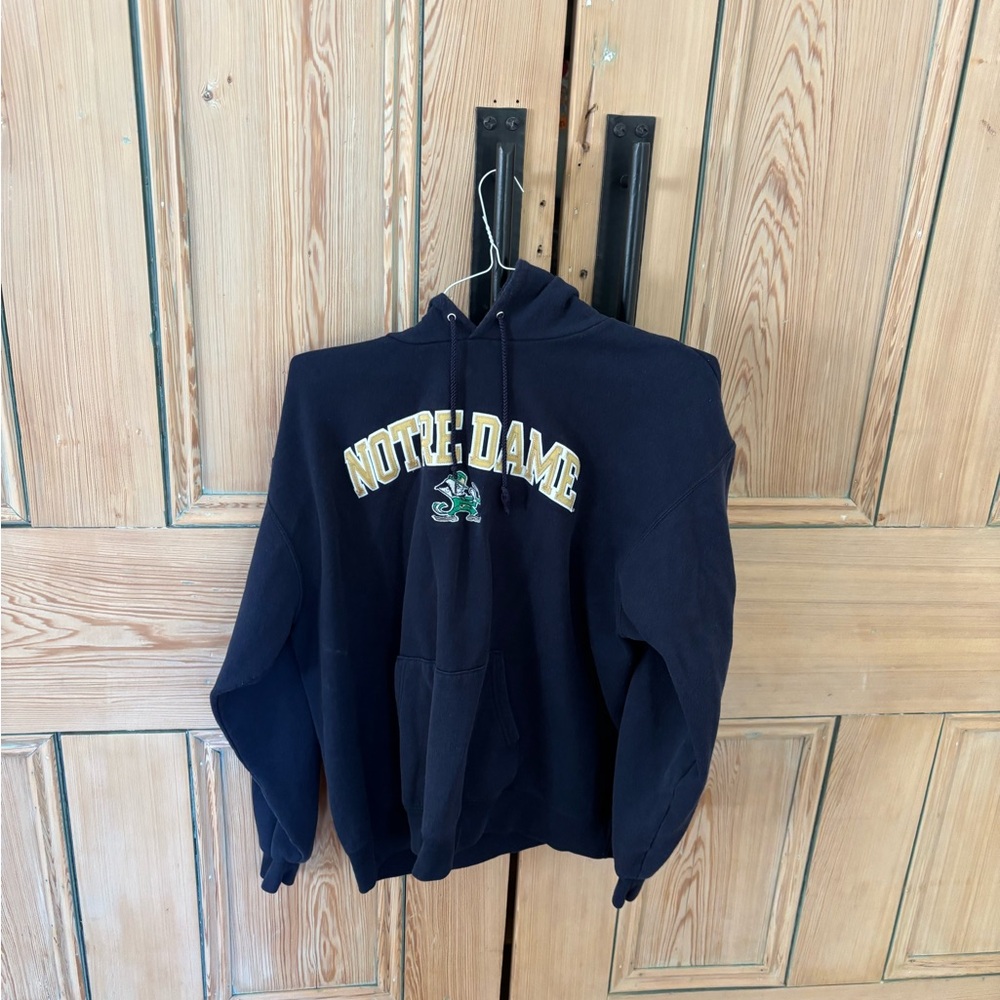 Champion Navy Hoodie Notre Dame XL